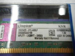 Kingston KVR800D2N5/2G 2GB DIMM-DDR2 800mhz PC2-6400 240-Pin Memory NEW - Picture 1 of 3