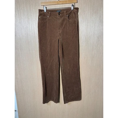 Eileen Fisher Corduroy Pants Womens Size S Brown Straight Leg Trousers - Image 1 of 4