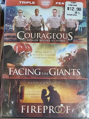 COURAGEOUS / FACING THE GIANTS / FIREPROOF ~ Triple Feature ~ DVD ~ SEALED!!! - Image 1 of 4