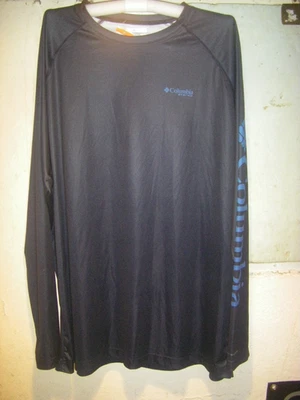 Columbia Men’s PFG Outdoor Gear Blue Long Sleeve Shirt, Size 2XLarge - Image 1 of 4