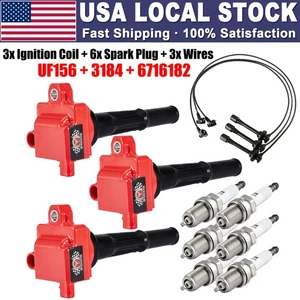 3x UF156 Ignition Coil 6x Spark Plugs & 3 Wires for Toyota Tacoma 3.4L V6 95-04 - Picture 1 of 15