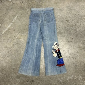 Pantalones de mezclilla para mujer vintage únicos de los años 70 con parche de campana talla 29 X-largo - Imagen 1 de 15