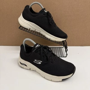 Skechers Arch Fit Black Trainers Air Cooled UK 5 - Picture 1 of 14