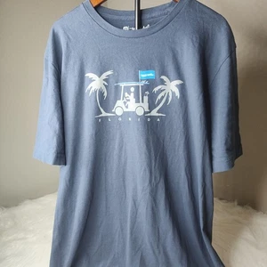 Travis Mathew Mens Crewneck S/S Golf Cart T-Shirt Blue Size L - Picture 1 of 6