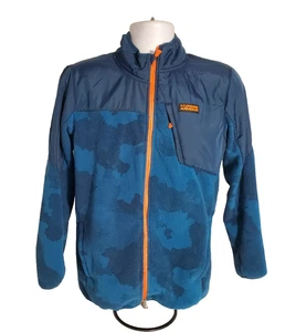 Under Armour Boys Full Zip Fleece Jacket Y XL Blue Camo Pockets Long Sleeve (D4) - Picture 1 of 7