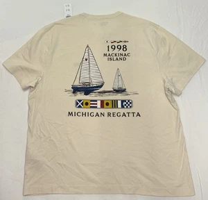 Abercrombie & Fitch Sailing Boats Graphic Print T-Shirt Size X-Large - Picture 1 of 4