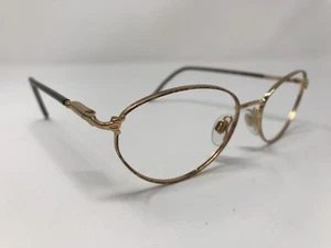 WOMENS Luxottica Eyeglass Frame LU 2235 G758 53-18-135 Gold Brown Flexible GL23 - Picture 1 of 11