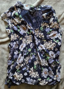 Lucky Brand - Sleeveless - Blue - Floral Pattern - Size XL - Top - Picture 1 of 3