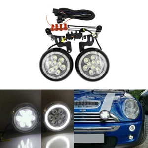 For R50 R52 R53 2001-2008 Mini Cooper Front Bumper Brackets Rally Light DRL Halo - Picture 1 of 6