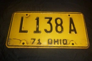 Ohio License Plate 1971 L138A - Picture 1 of 2