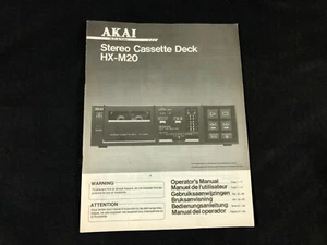 AKAI INSTRUCCIONES DE USO, AKAI INSTRUCCIONES DE OPERACIÓN, AKAI HX-M20, AKAI HXM20 - Imagen 1 de 1