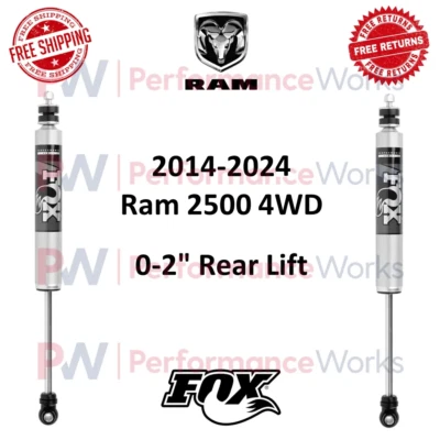 Par de Amortiguadores Fox 2.0 Performance IFP Elevador Trasero 0-2" Para Ram 2500 2014-2024 4x4 Foto 1 de 4