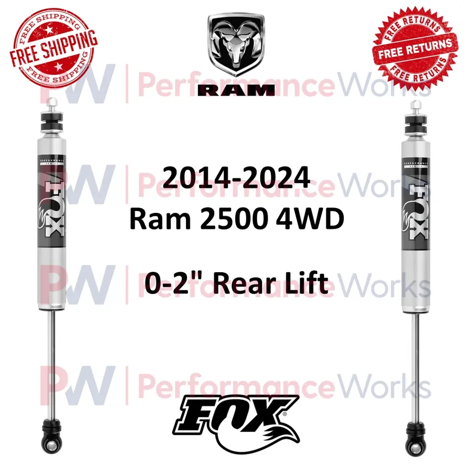 Fox 2.0 Performance IFP Shocks Pair 0-2" Rear Lift For 2014-2024 Ram 2500 4WD - Image 1 of 4