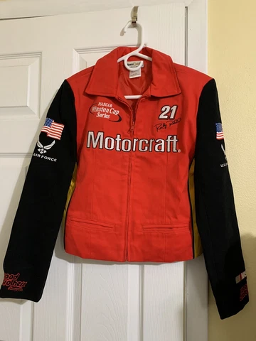 NASCAR Ricky Rudd 21 Motorcraft Winston Cup Series Jacket Womens S Cover