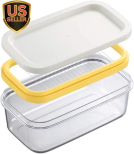 Butter Dish and Slicer, Plastic Butter Cutter and Keeper Storage Holder Case ... - Picture 1 of 1