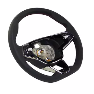 Volant Sport Aplati Multifonction Chauffable Skoda Octavia Rs IV NX Noir Rouge - Picture 1 of 8
