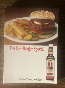 A1 Steak Sauce Marketing Materialien Burger Steakhaus Tisch Restaurant 30+ - Bild 1 von 6