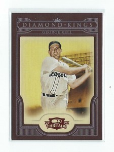 2008 Donruss Threads Diamond Kings Framed Red #37 George Kell Tigers /100