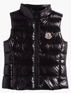 NWT Moncler Unisex Ghany Gilet Puffer Vest Black Size 4 (Kids) - Picture 1 of 4
