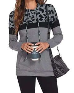 Bluetime Women Drawstring Pullover Hoodies Casual Long Sleeve Top - Picture 1 of 1