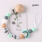 Shower Beads Wood Clip Silicone Dummy Clip Pacifier Holder Baby Pacifier Chain