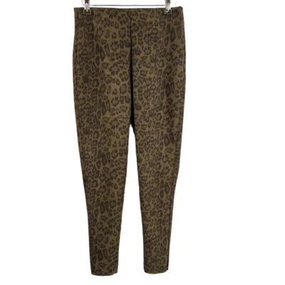 Pantalones Zara Estampado Leopardo Cintura Alta Gamuza Like Feel Elastizados Glamour Medianos Foto 1 de 4