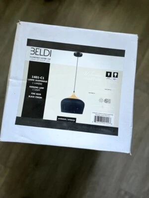 BELDI Urbania Luz Colgante Cúpula Industrial Negra 1401-C1 NUEVA en Caja Foto 1 de 4