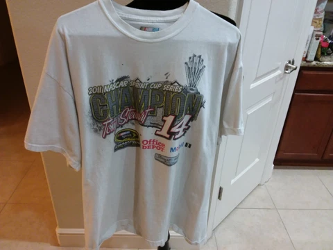 NASCAR Tony Stewart 14 XL WHITE T Shirt Cover