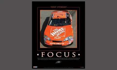 Tony Stewart FOCUS Home Depot (2006) Vintage Classic NASCAR Racing Poster Cover