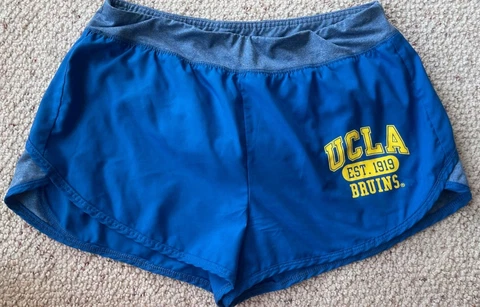 UCLA BRUIN blue shorts women L (12/14) RIVALRY THREADS A Knights Apparel Brand Cover