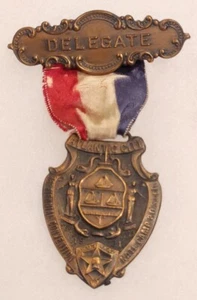 1931 PATRIOTIC SONS of AMERICA Atlantic City Convention Delegate Medallion - Picture 1 of 4