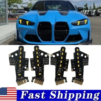 Placas LED DRL Yellow Angel Eyes para BMW 430i 430iX M440i M440iX LCI 2025 Foto 1 de 4