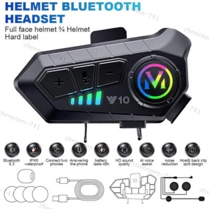 Motorrad Helm Bluetooth-Headset Motorräder Intercom Gegensprechanlage Kopfhörer. - Bild 1 von 10