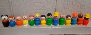 Vtg Fisher Price Little People Lot of 14 Assorted 1980s Includes Baby, Some HTF  - Picture 1 of 7