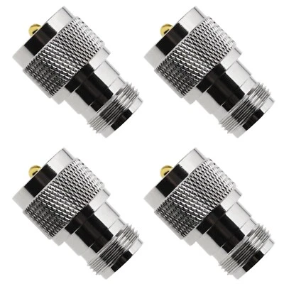 4Pcs N Jack to UHF PL259 RF Coax Converter Connector Adaptor for Radio Antenna - Image 1 of 4