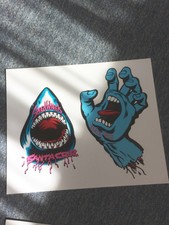 Santa Cruz Skateboards Retro Stickers Screaming Hand Shark Laptop stickers