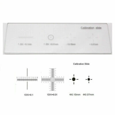 0.01MM Microscope Stage Micrometer Calibration Slide with Measurement Scales  - Image 1 of 4