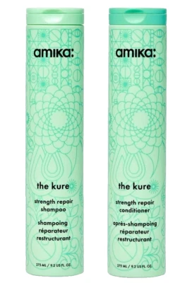 Amika The Kure Strength Repair Shampoo and Conditioner 9.2 oz Duo / New 2025 - Image 1 of 4
