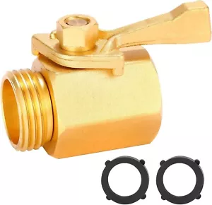 Super Heavy Duty 3/4" Brass Shut Off Valve Garden Hose Shut Off Valve Garden - Picture 1 of 8