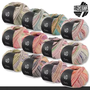 LANA GROSSA 50 G Torto Filato Estate Cotone Maglia Lana Filo 12 Colori - Foto 1 di 25