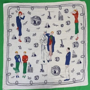 Schal "Bon Voyage Art Deco Baumwolle Maritim/Segeln Motiv" - Bild 1 von 4