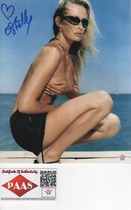 ESTELLE LEFEBURE FRENCH SUPER-MODEL ACTRESS SIGNED SEXY POSED PHOTO PAAS - Picture 1 of 1