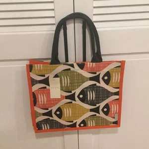 Orla Kiely Jute Tesco Fish Shopping Tote Bag UK NWT - Picture 1 of 3