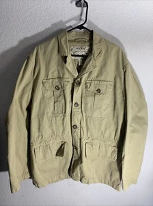 VTG Banana Republic SAFARI FIELD Utility XL Jacket Cargo Brown Hidden Zip - Picture 1 of 6
