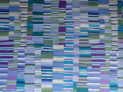 KAFFE FASSETT SHIRTSTRIPES BLUE (MIDNIGHT) GP51   24 in X  WOF  original issue - Image 1 of 2