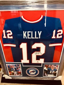 🔥🔥 Jim Kelly 🔥🔥 Framed Signed Blue Replica Jersey PSA COA Buffalo Bills 🔥🔥 - Picture 1 of 9