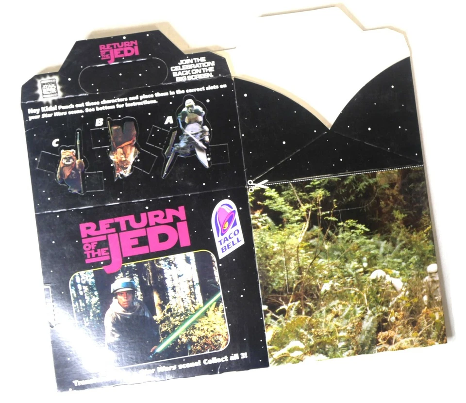 Star Wars El Retorno del Jedi Taco Bell Caja Comida Rápida Coleccionable 1996 Foto 1 de 2