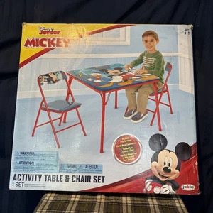 Mickey Mouse Kids Table and Chairs Set 3-PC Red Disney Child Furniture    S3 - Picture 1 of 13