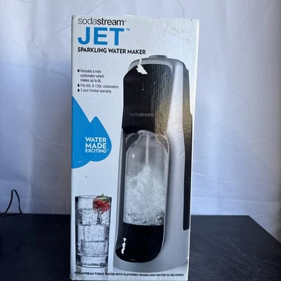 Soda Stream Jet Negro y Gris Carbonatado Máquina de Bebidas Soda en Casa Nueva Caja Abierta Foto 1 de 4