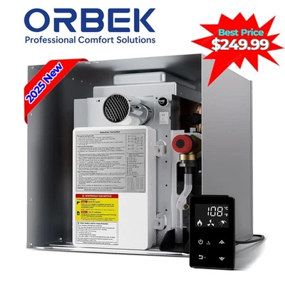 ORBEK RV 无水箱热水器 60,000 BTU 3.5 GPM 遥控器无门 — 第 1/4 张图片